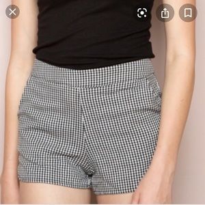 Brandy Melville High waisted checkered shorts.